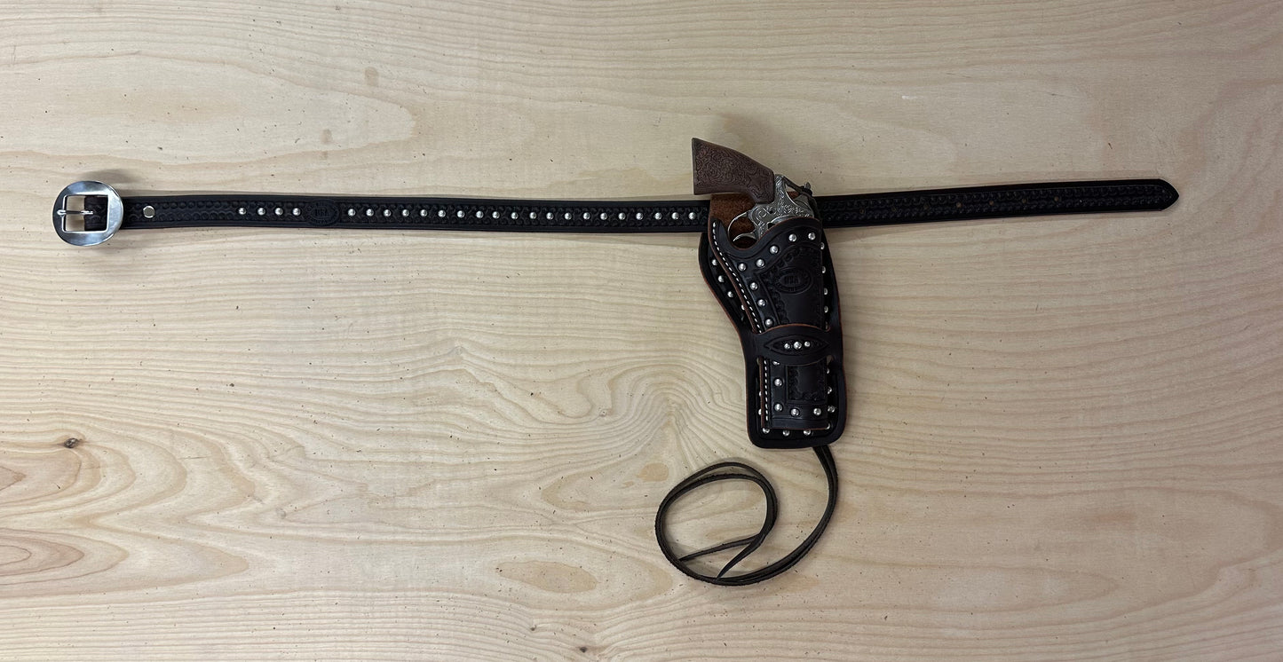 Fancy Medium Single Rig Cap Gun and Belt with Holster