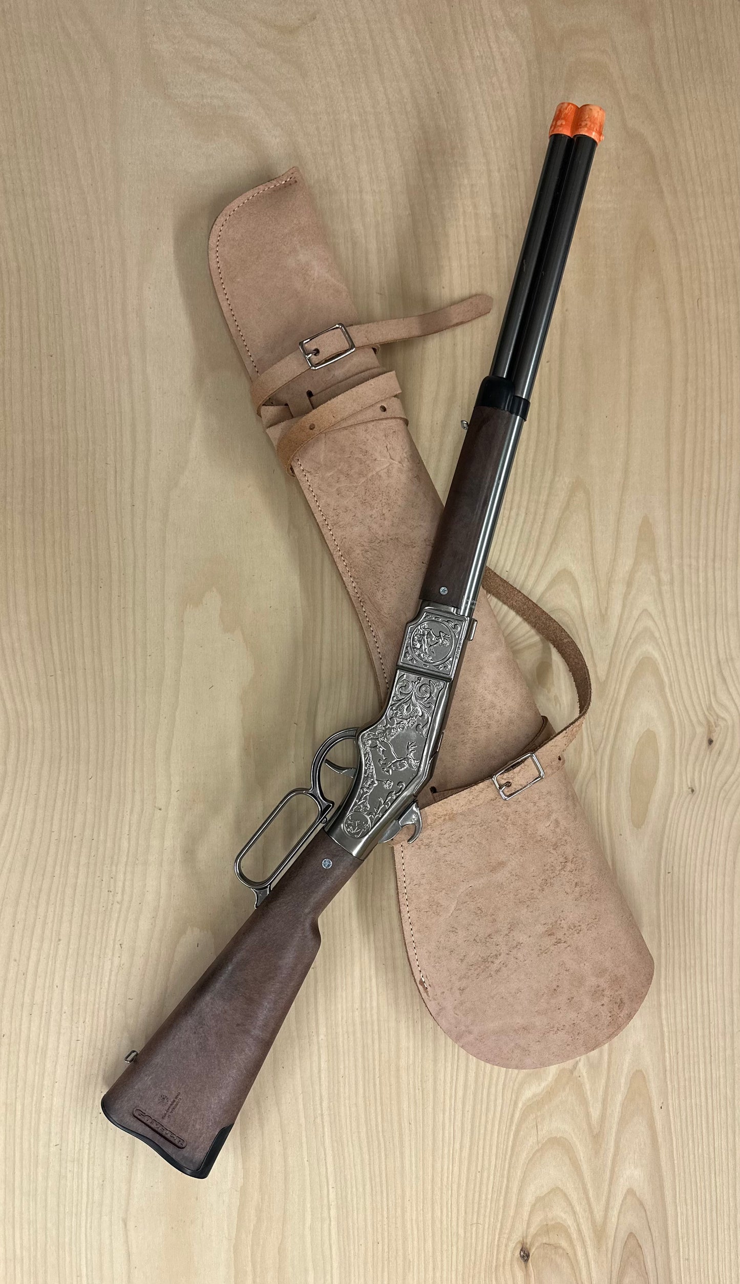 8 Shot Cap Gun Rifle with Scabbard – Dwleathermaker